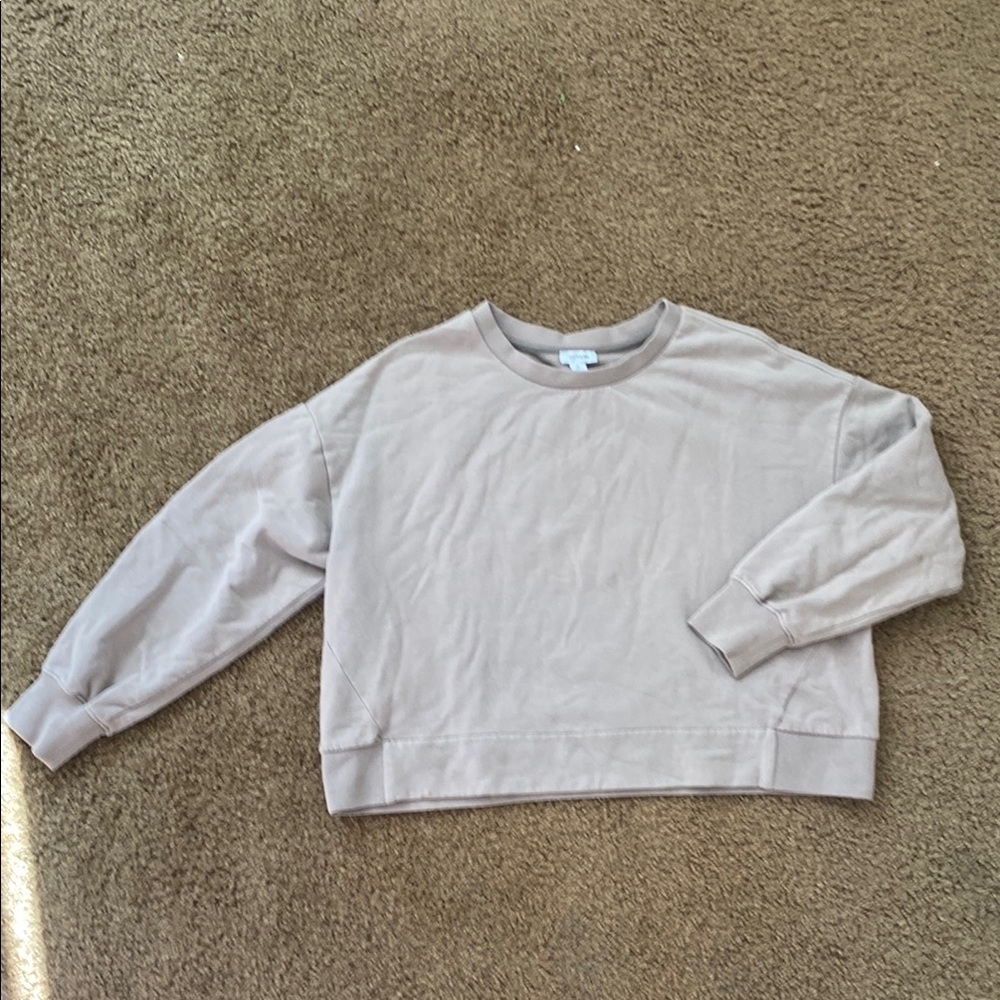 Cuyana Cropped Pima Cotton Sweatshirt